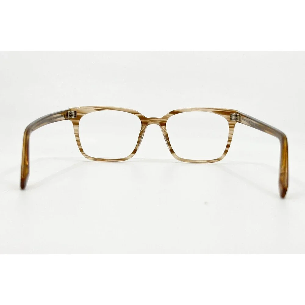 Warby Parker Hughes Eyeglass Frames Unisex Brown Striped 49-17-140